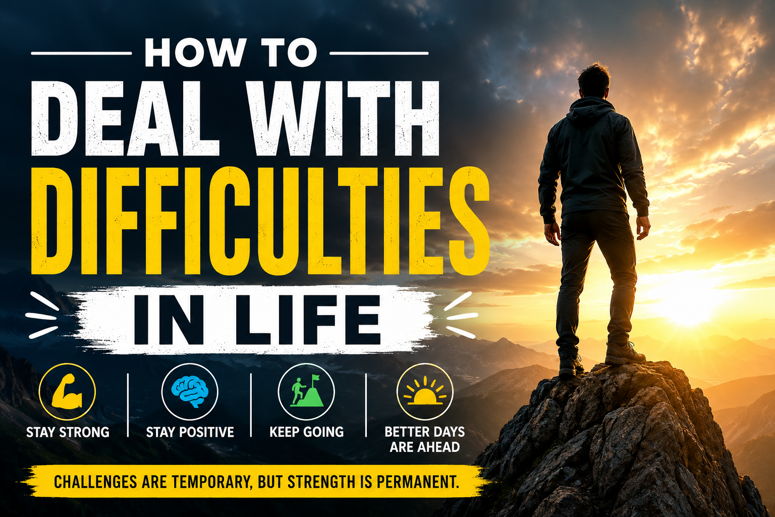 How to Deal with Difficulties in Life: 50 Powerful Quotes and Practical Lessons to Stay Strong During Hard Times